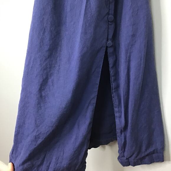 L’ academie X Revolve The Karla Midi Dress linen blend blue XS - Picture 11 of 11